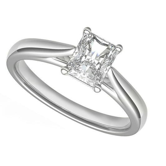 18k Gold 1.68ct Lab-Grown Radiant-cut IGI Diamond Solitaire Engagement Ring