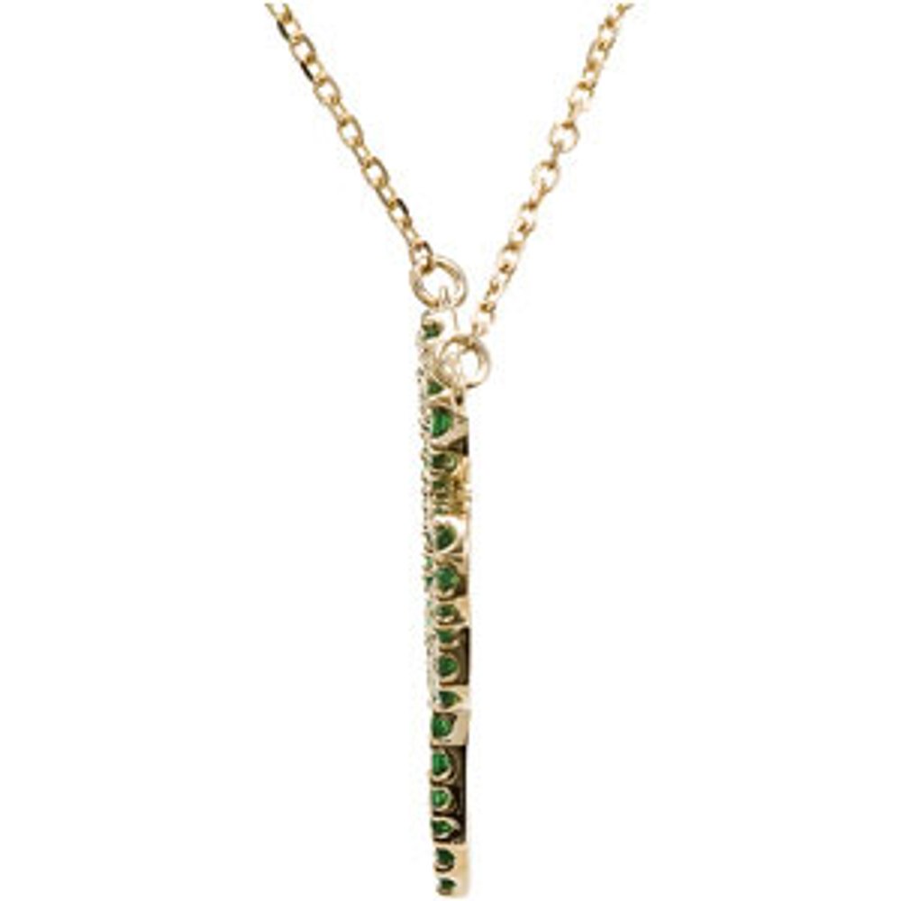 14k Yellow Gold Tsavorite Garnet 16" Necklace
