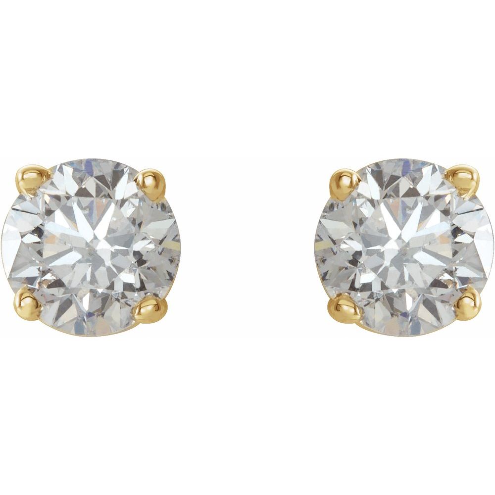 14k Yellow Gold 3/4 CTW Natural Diamond Stud Earrings