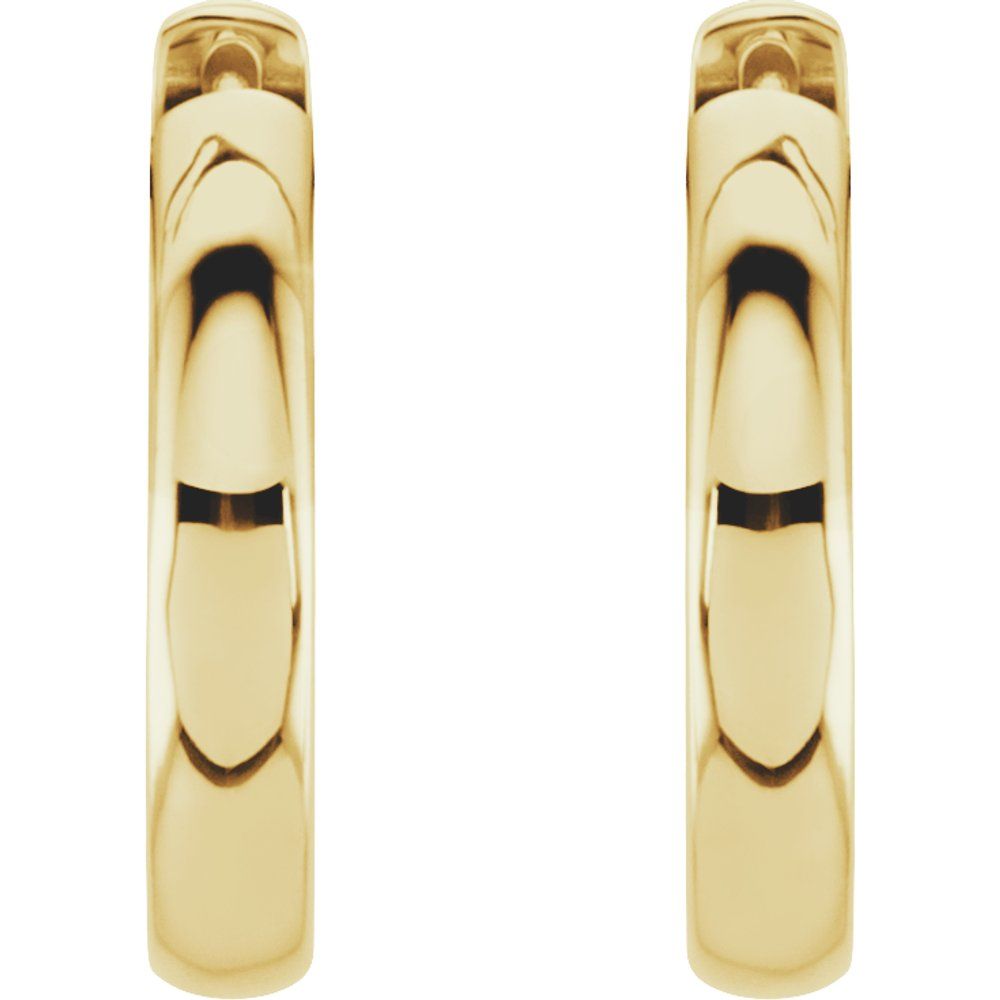 14K Yellow Gold 17.5 mm Hinged Hoop Earrings