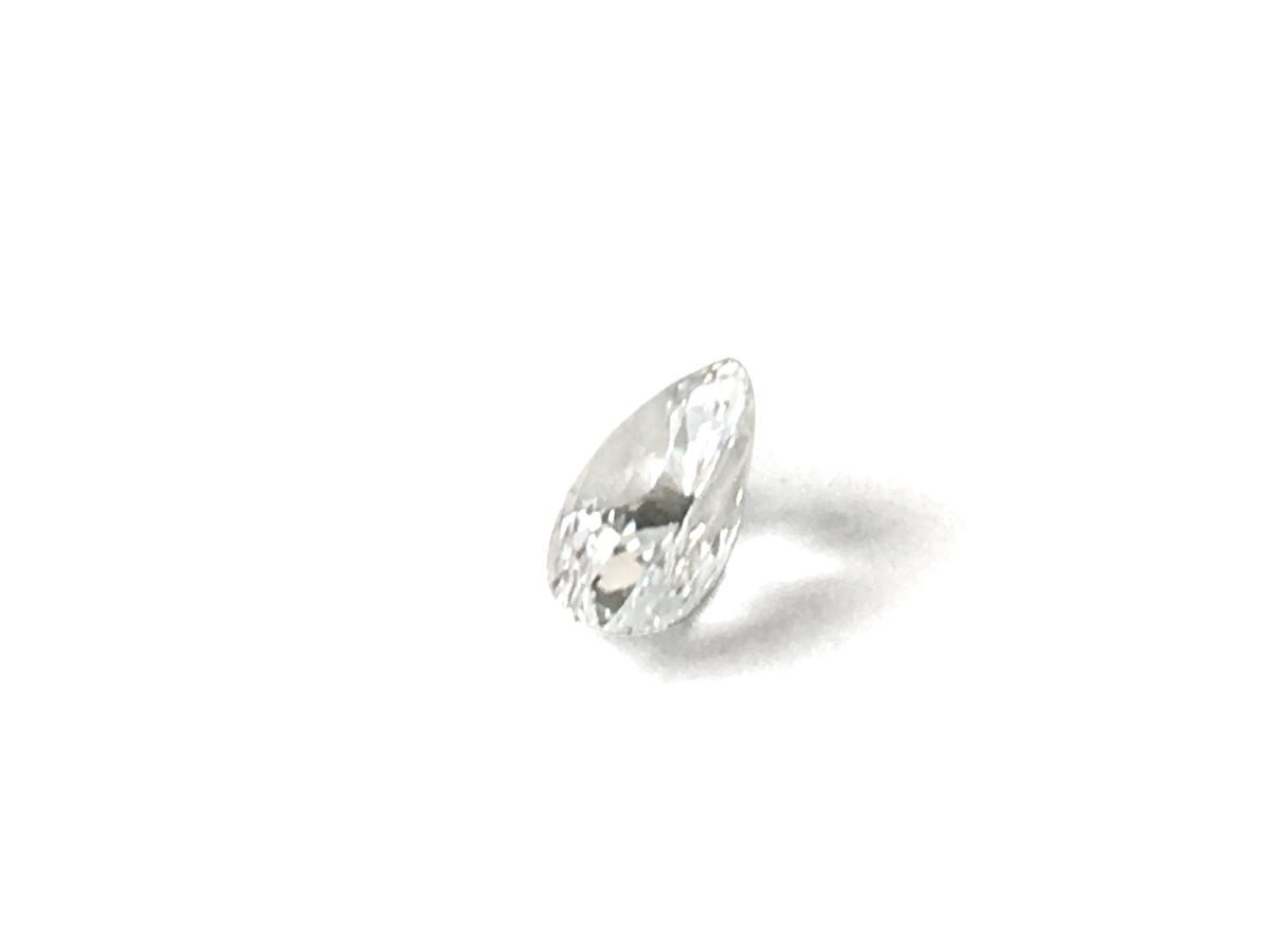 Natural Pear-shape 3.5 carat Near colorless White Sapphire - GIA Certified