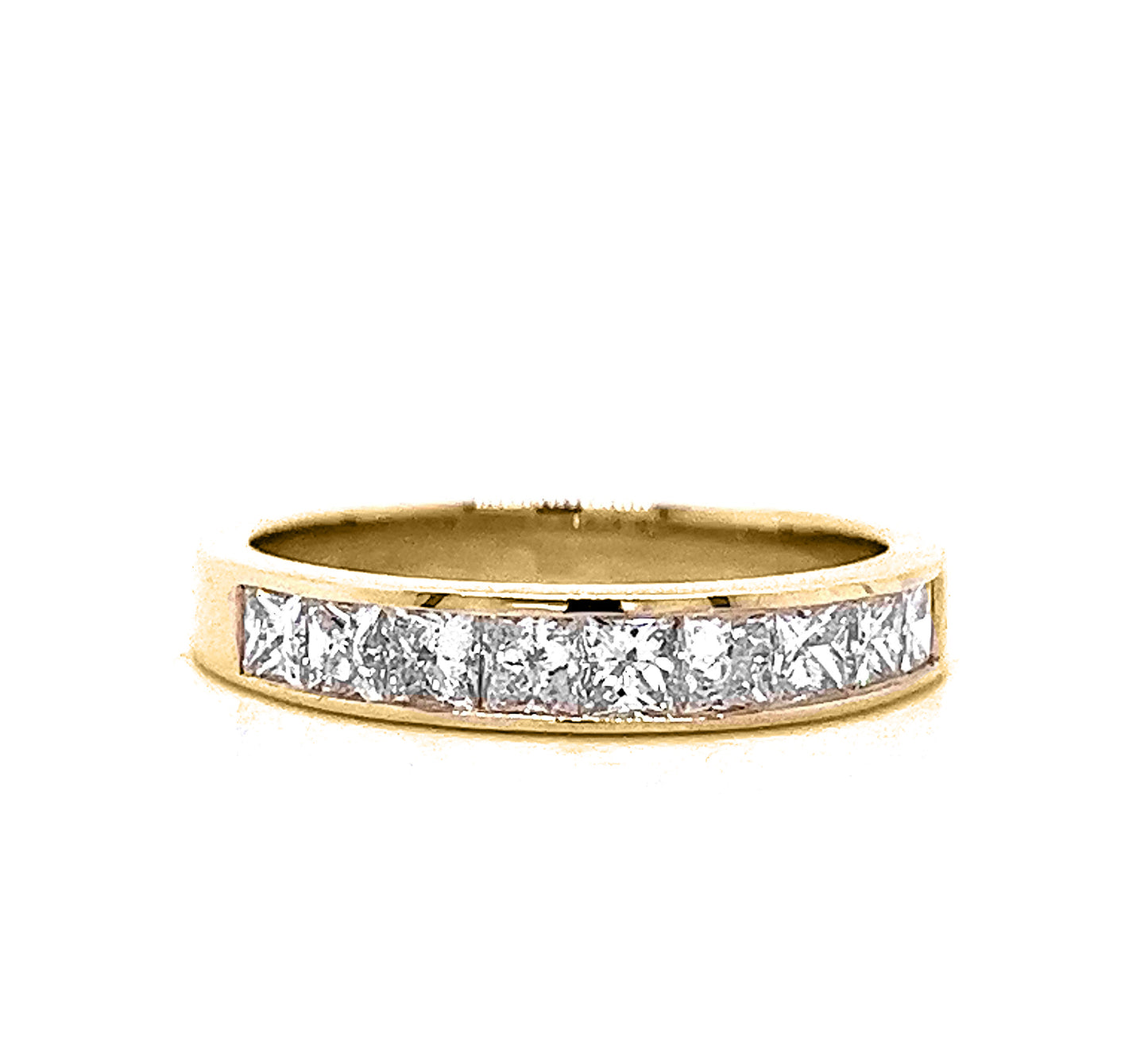 14k Yellow Gold 3/4ct TDW Princess-Cut White Diamond Wedding Band