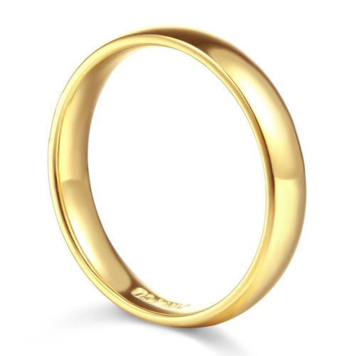 14k Yellow Gold 8mm Unisex Comfort-fit Polished Wedding Band