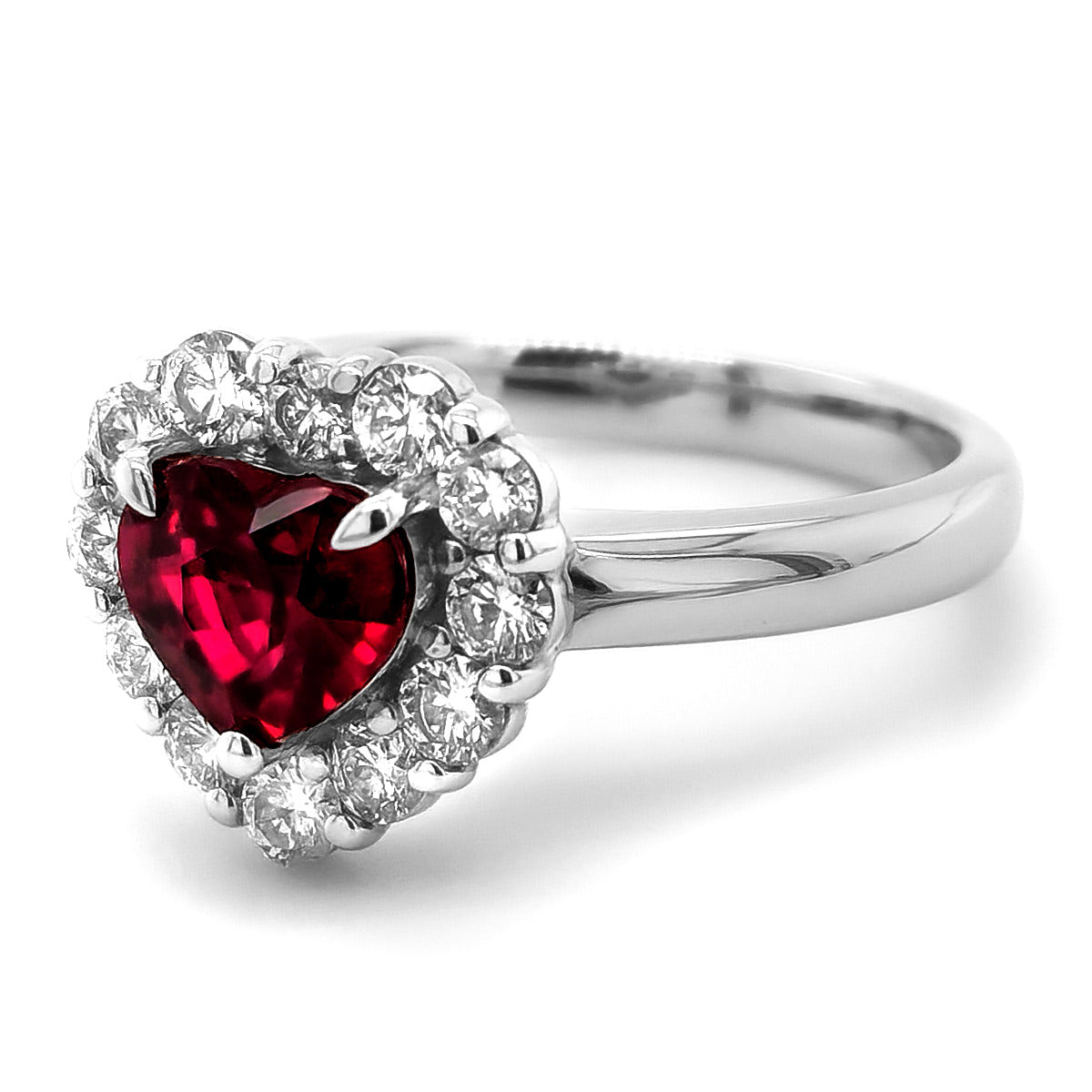 Platinum 1.81ct TGW Pigeon Blood Ruby and Diamond One-of-a-Kind Ring