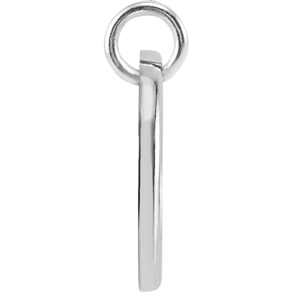 14K White Gold 1/8CTW White Diamond Initial M Pendant