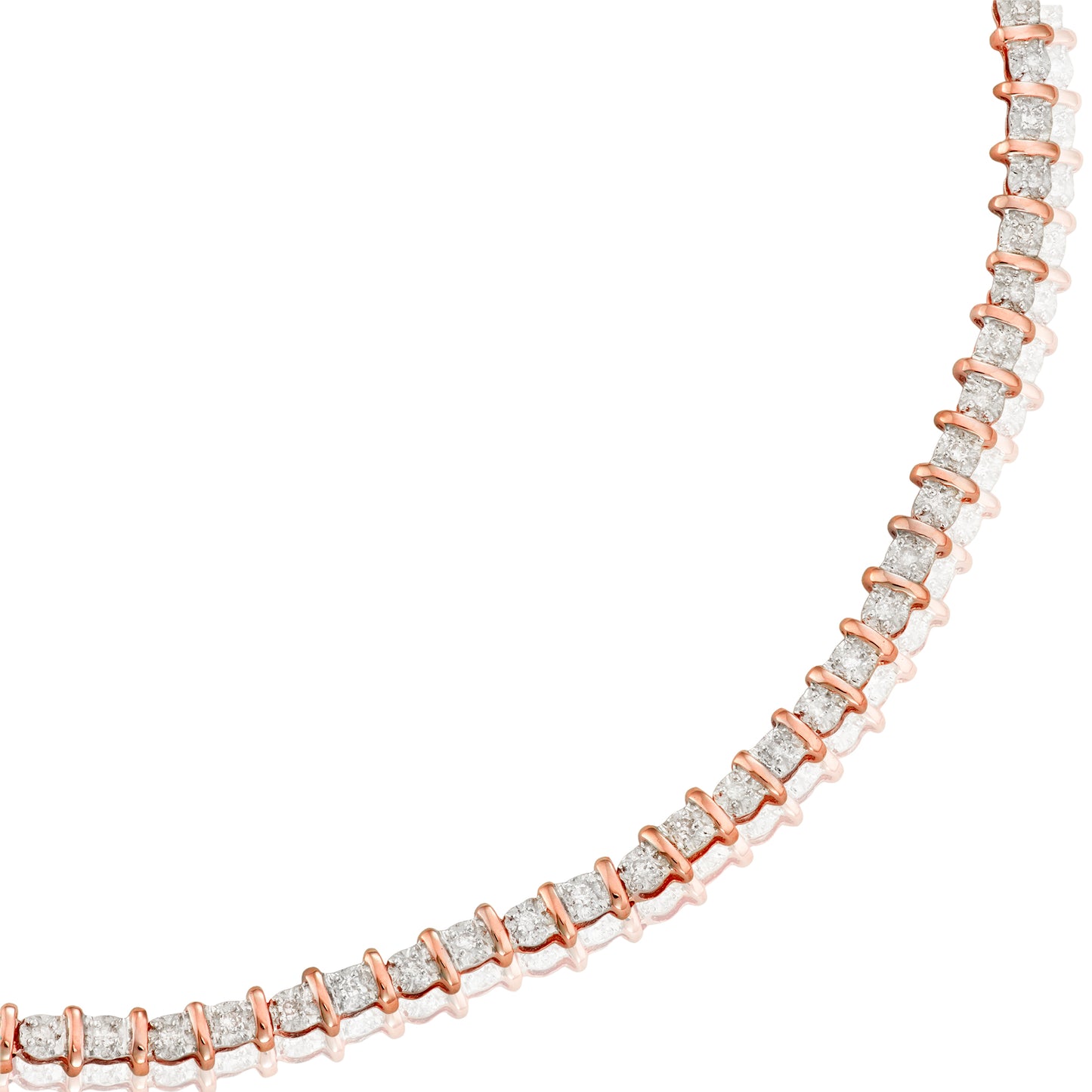 10K Rose Gold 1/2ct TDW White Diamond 7 Inch Tennis Bracelet