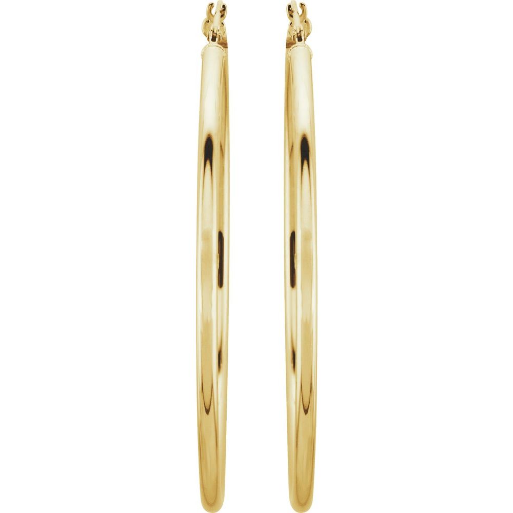 14K Yellow Gold 47 mm Hoop Earrings