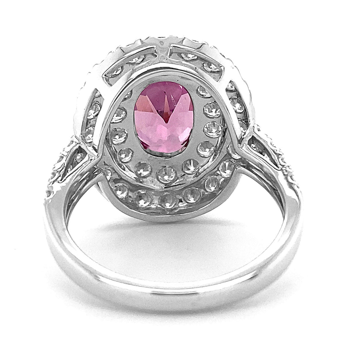 18K White Gold 4.22ct TGW Pink Spinel and Diamond One-of-a-Kind Ring