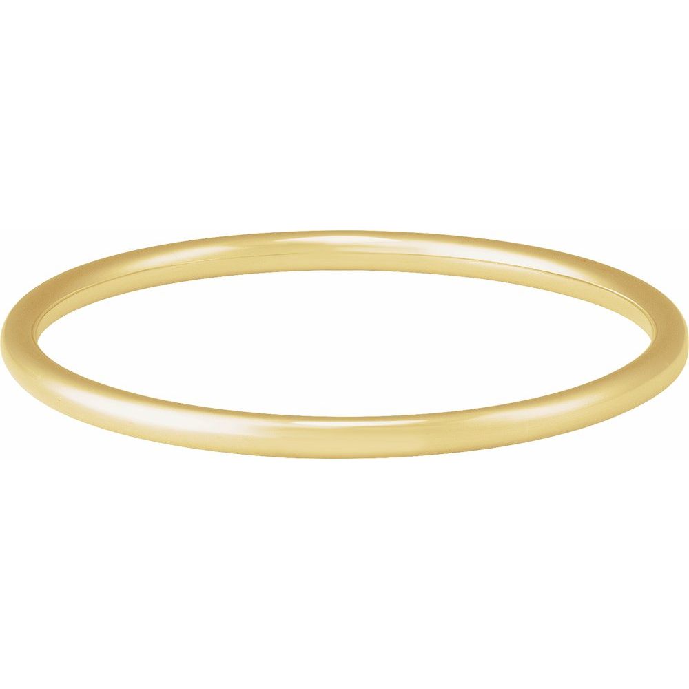 14K Yellow Gold 4 mm Bangle 7 1/2" Bracelet