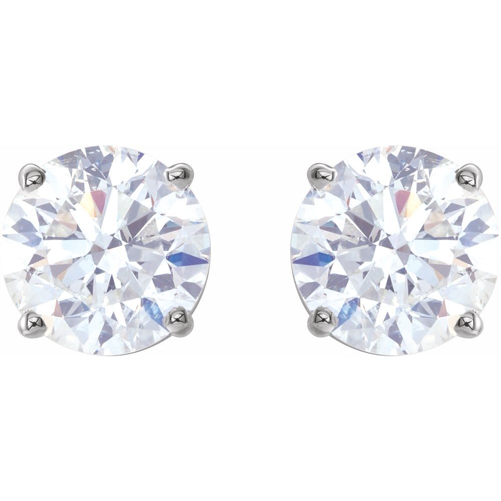 14k White Gold 2 CTW Natural Diamond Stud Earrings