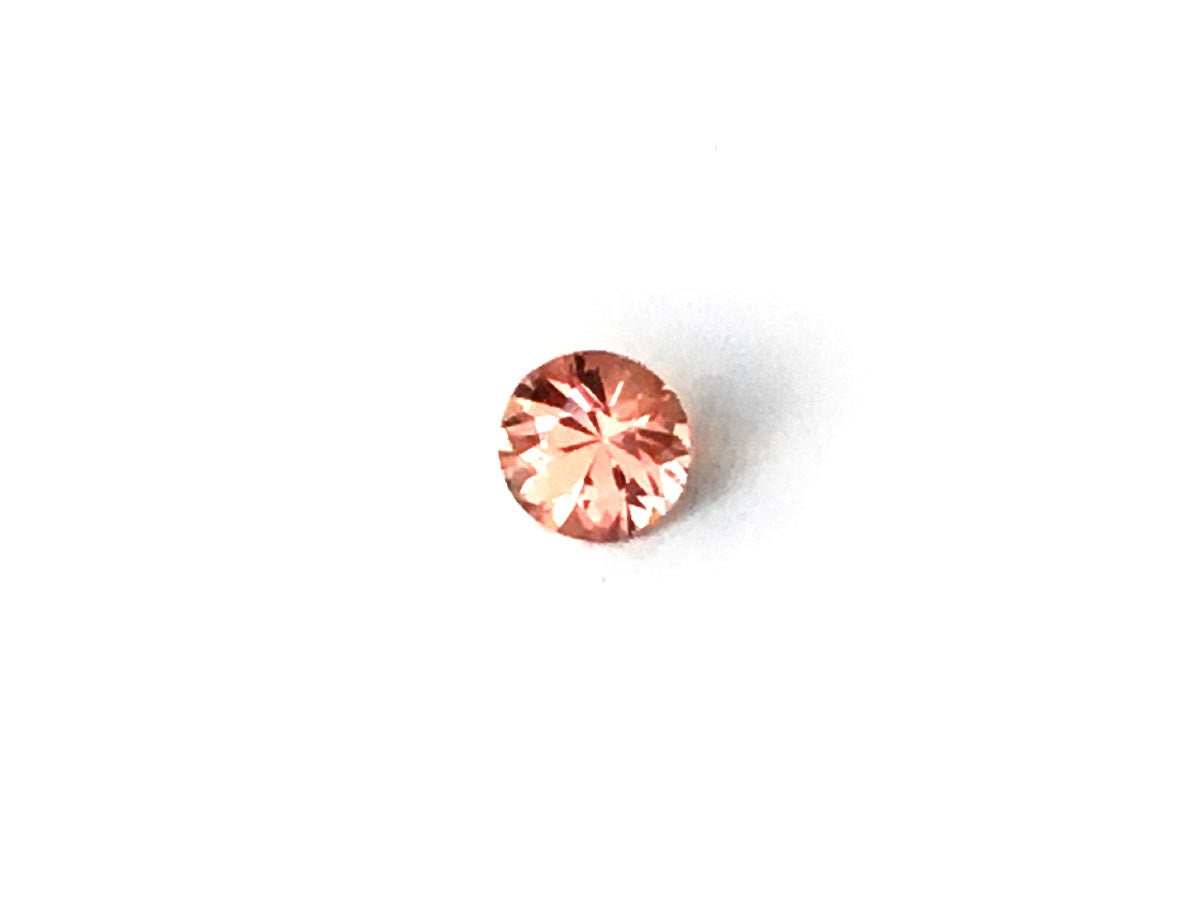 Natural Round-shape 0.41 carat Pink-Orange Padparadsha Sapphire - AIGS Certified