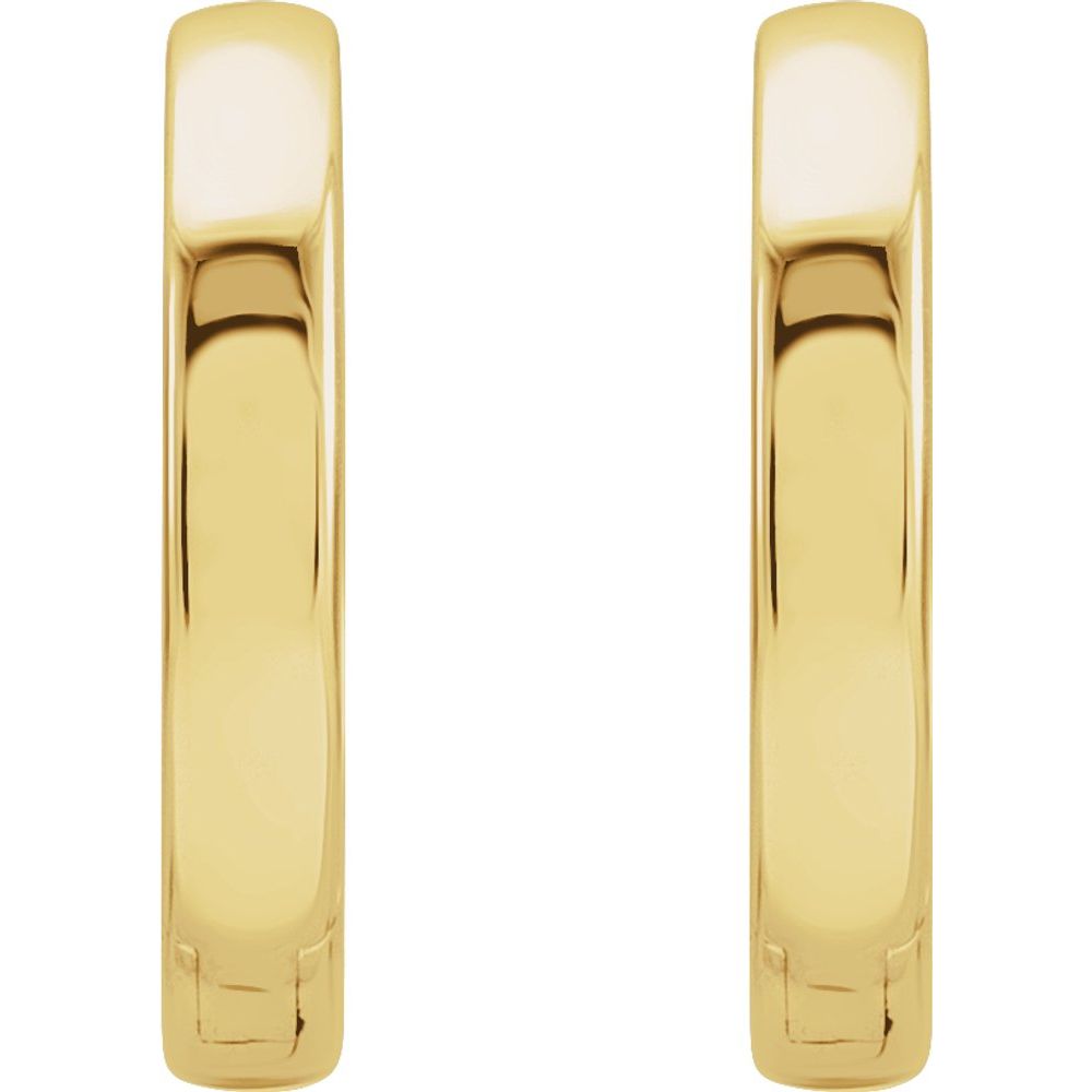 14K Yellow Gold 16 mm Hinged Hoop Earrings