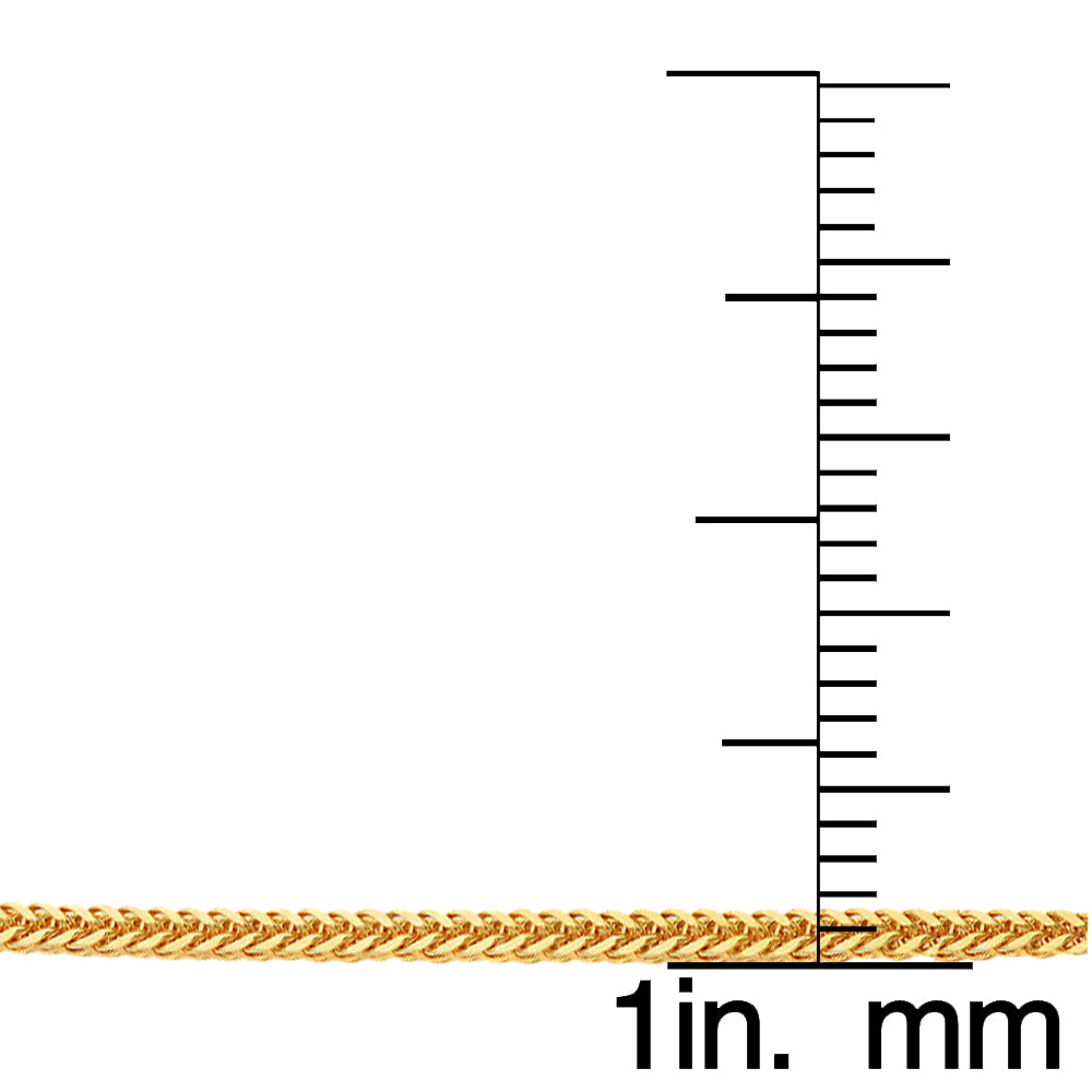 14k Yellow Gold Cubic Zirconia Marijuana Leaf Pendant with Wheat Chain