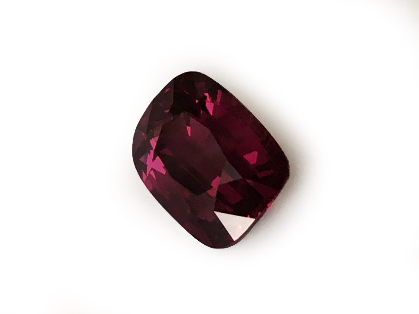 Natural Cushion-shape 10.53 carat Red Rhodolite Garnet