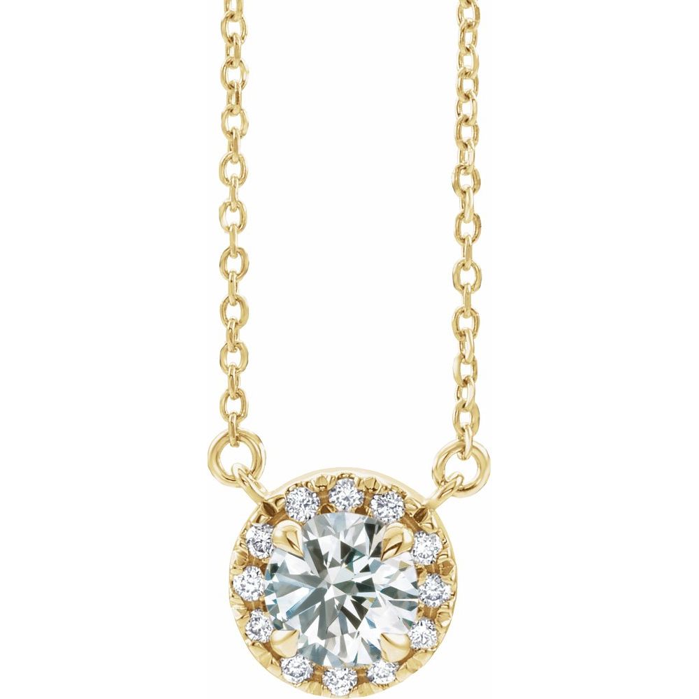 14k Yellow Gold 1 1/5 CTW Natural Diamond 16" Necklace