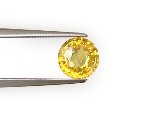 Natural Round-shape 2.03 carat Yellow Sapphire - GIA Certified