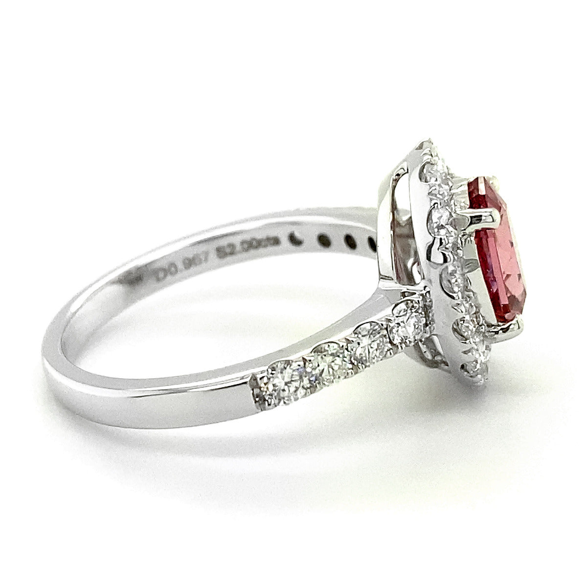18K White Gold 2.96ct TGW Pink Spinel and Diamond One-of-a-Kind Ring