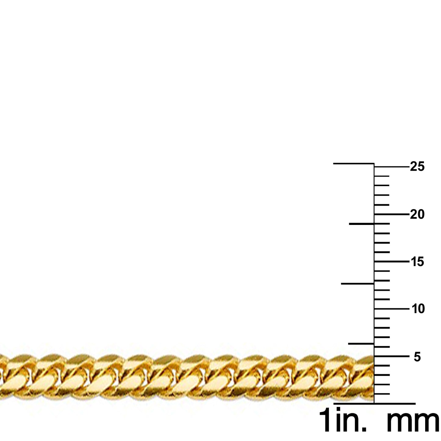 14k Yellow Gold 5mm Wide Miami Cuban Unisex Chain Necklace