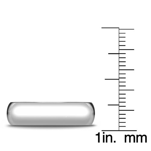 14k White Gold 6mm Comfort-fit Polished Wedding Band