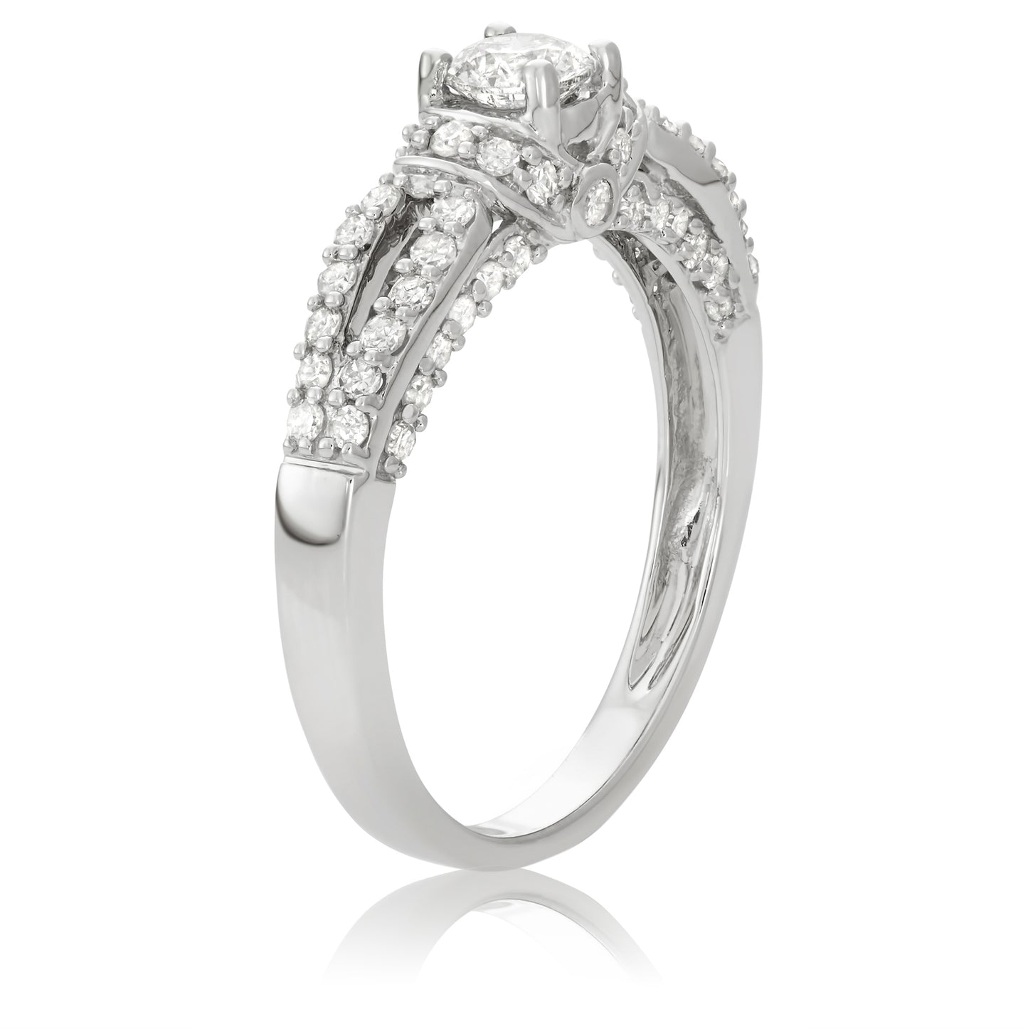 14k White Gold 1.00ct TDW White Diamond Engagement Ring