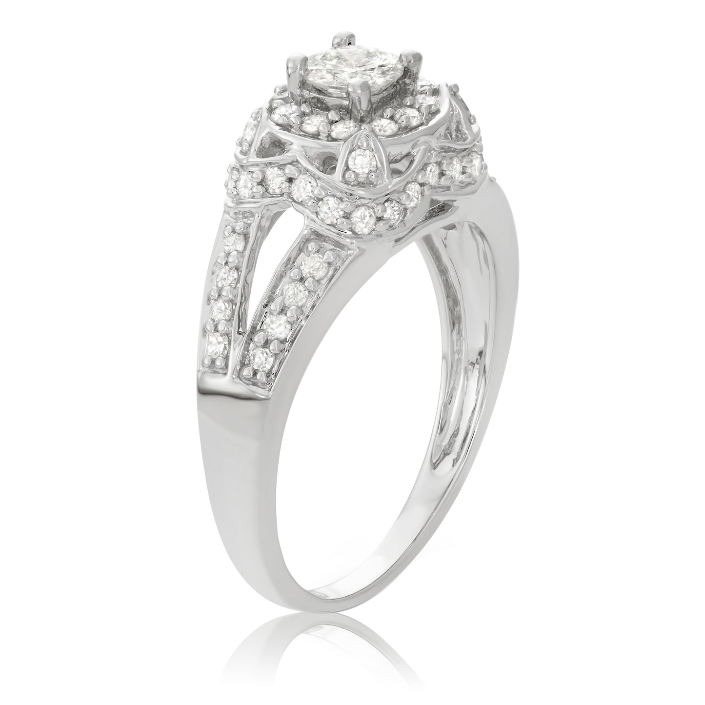 14k White Gold 1.00ct TDW White Diamond Engagement Ring
