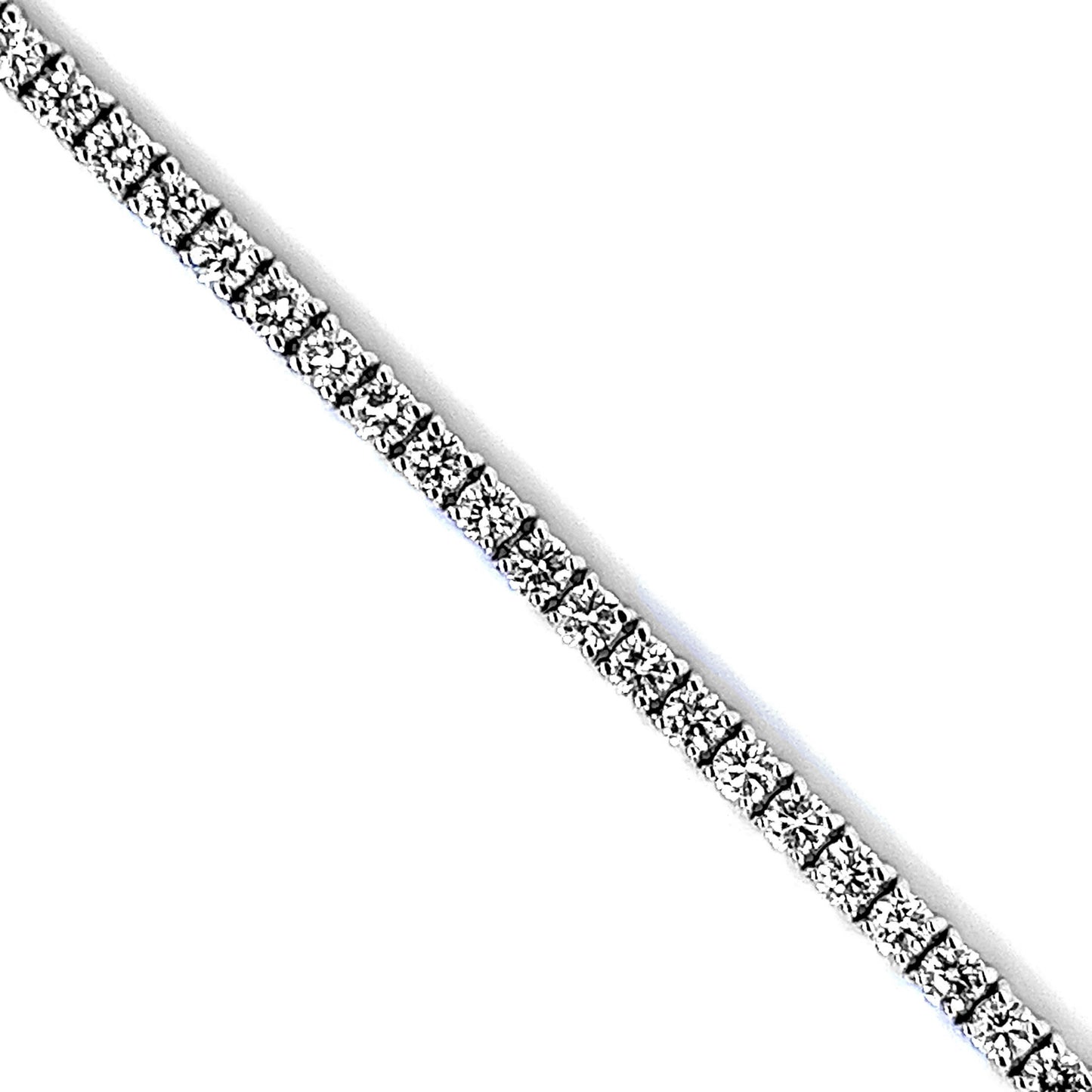14k White Gold 3.07ct TDW Round-cut White Diamond 7" Tennis Bracelet