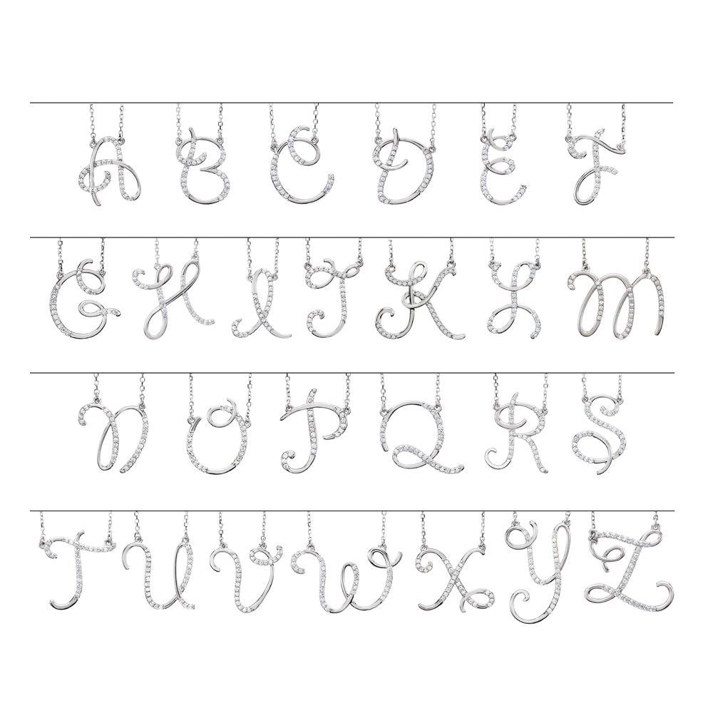 Unisex 14K Yellow Gold 1/10 CTW White Diamond Natural Diamond Initial Necklace Initial J Pendant Necklace