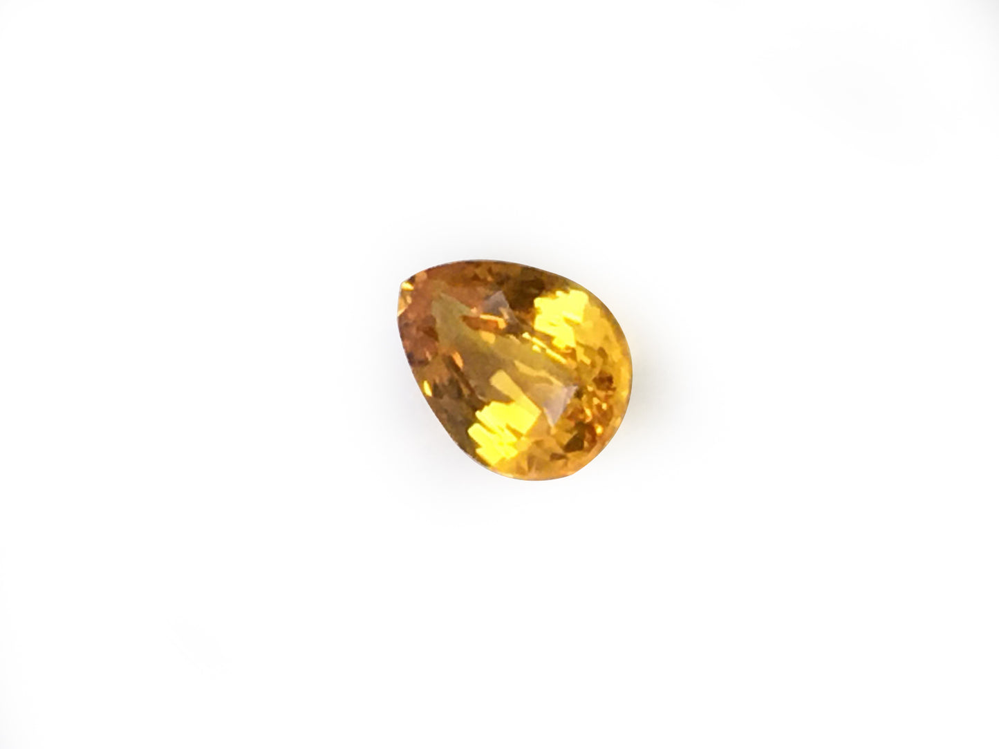 Natural Pear-shape 2.54 carat Yellow-Orange Sapphire - GIA Certified
