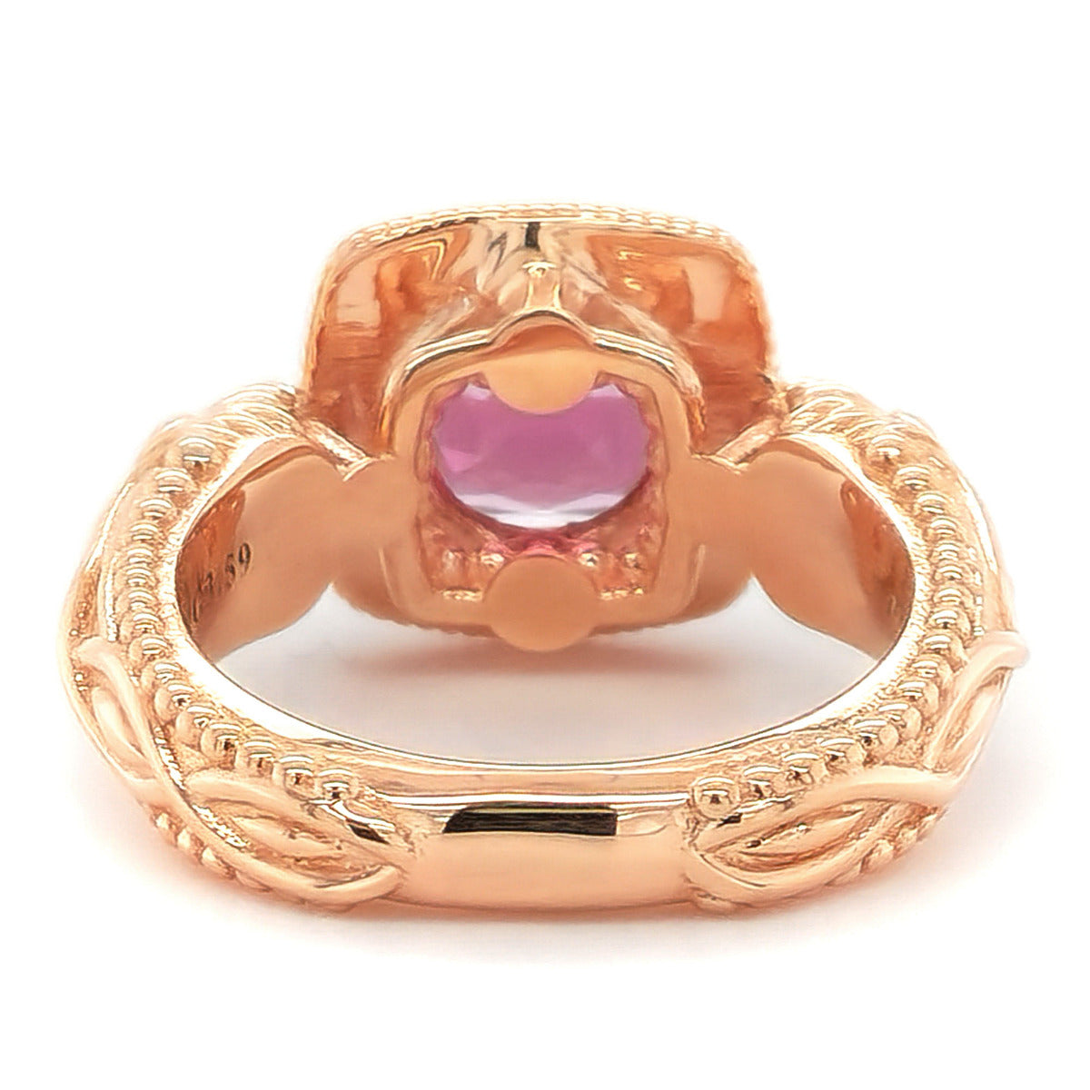 18K Rose Gold 3.89ct TGW Purple Rhodolite Garnet and Diamond One-of-a-Kind Ring