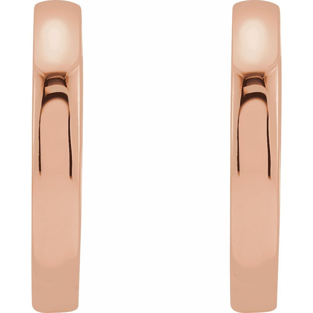 14K Rose Gold 18 mm Hinged Hoop Earring