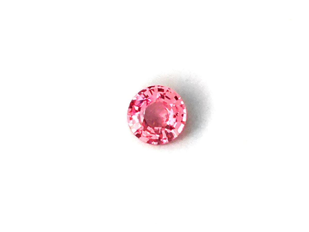 Natural Round-shape 0.71 carat Pink-Orange Padparadsha Sapphire - AIGS Certified