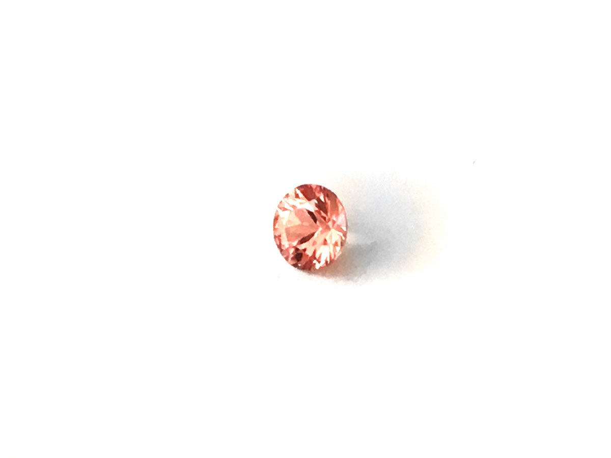 Natural Round-shape 0.41 carat Pink-Orange Padparadsha Sapphire - AIGS Certified
