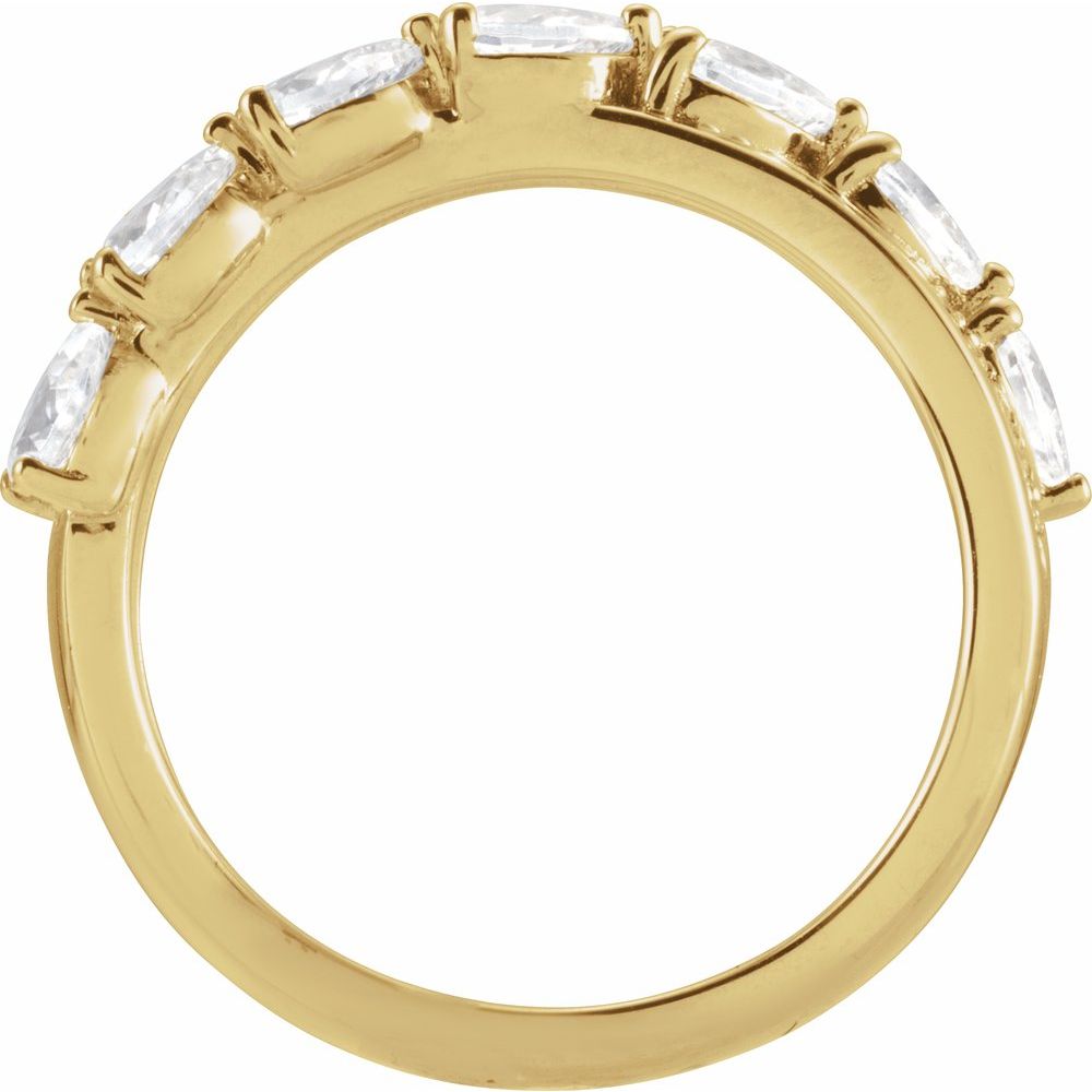 14K Yellow Gold 1 1/8 CTW  Natural Diamond Anniversary Ring