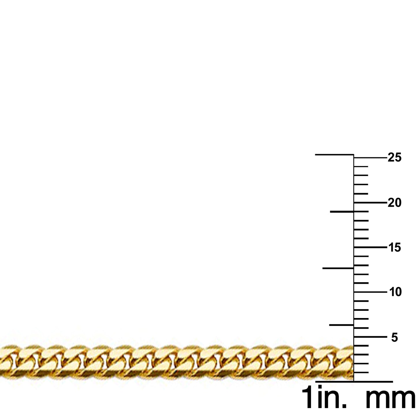 14k Yellow Gold 4mm Miami Cuban Unisex Chain Bracelet (7.5")