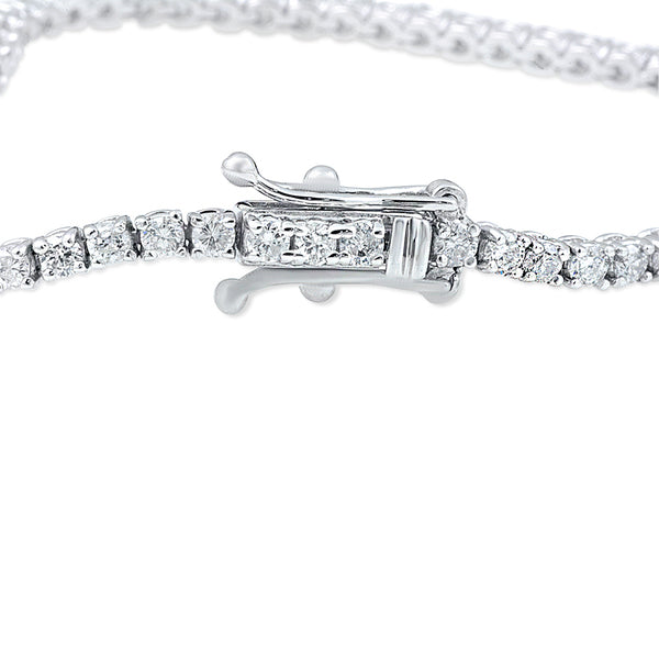 14k White Gold 3 carat TW Flexible Diamond Tennis Bracelet (H-I, I1-I2)