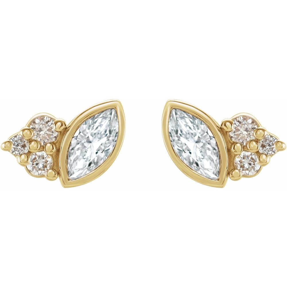 14k Yellow Gold 1/5 CTW Natural Diamond Earrings (G-H, I1)