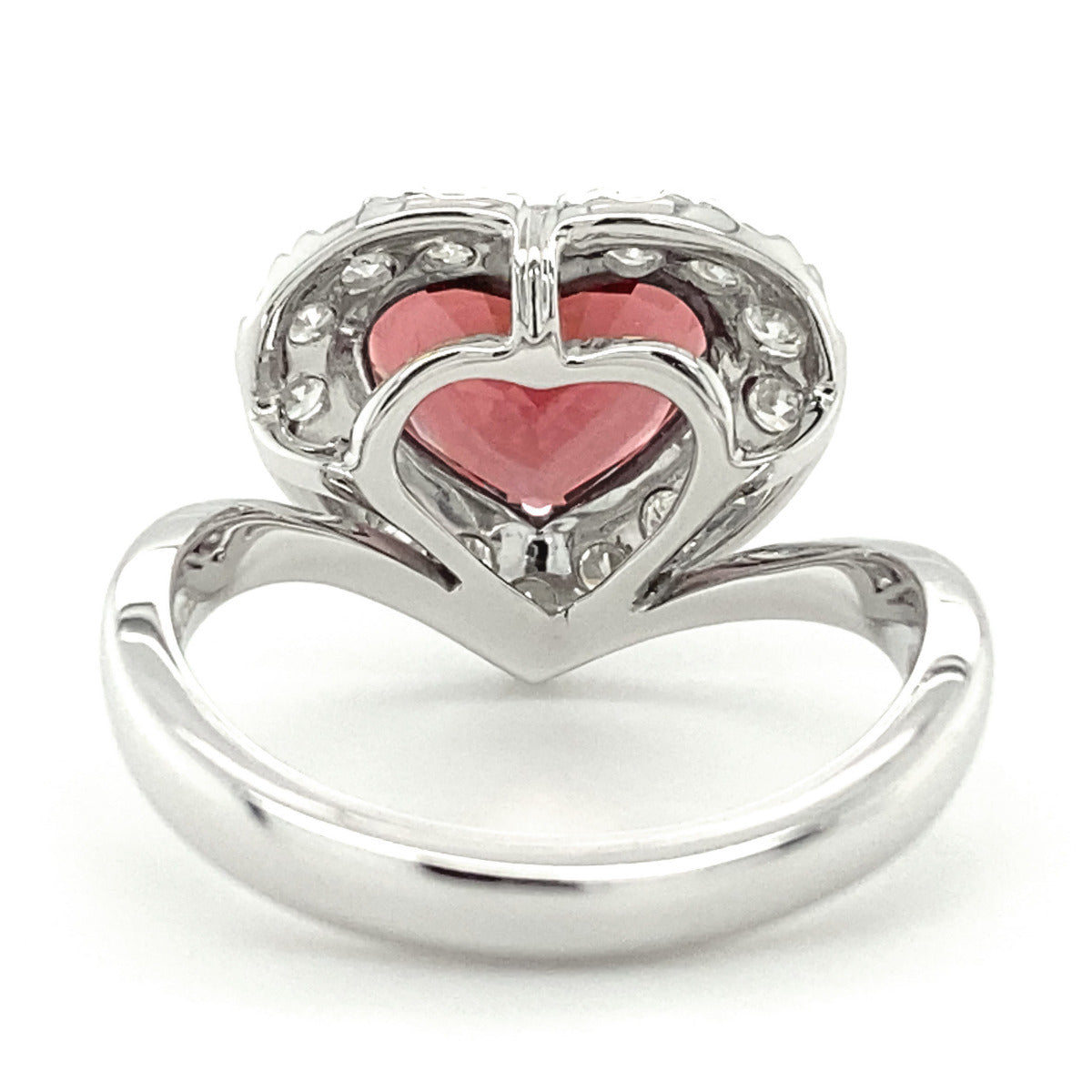 18k White Gold 3.77ct TGW Red Spinel and Diamond One-of-a-Kind Ring