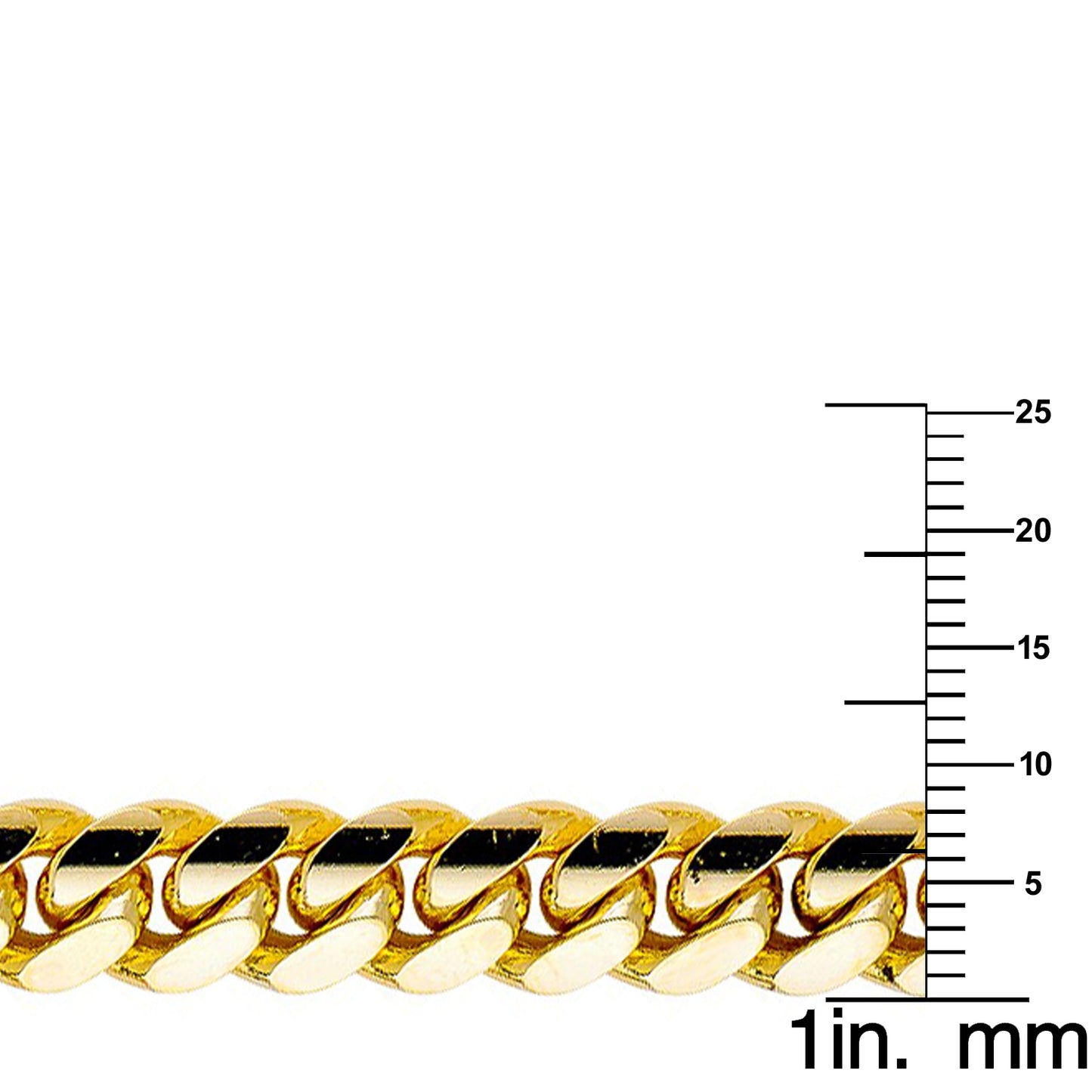 14k Yellow Gold 8.3mm Wide Miami Cuban Men's Chain Bracelet (8.5")