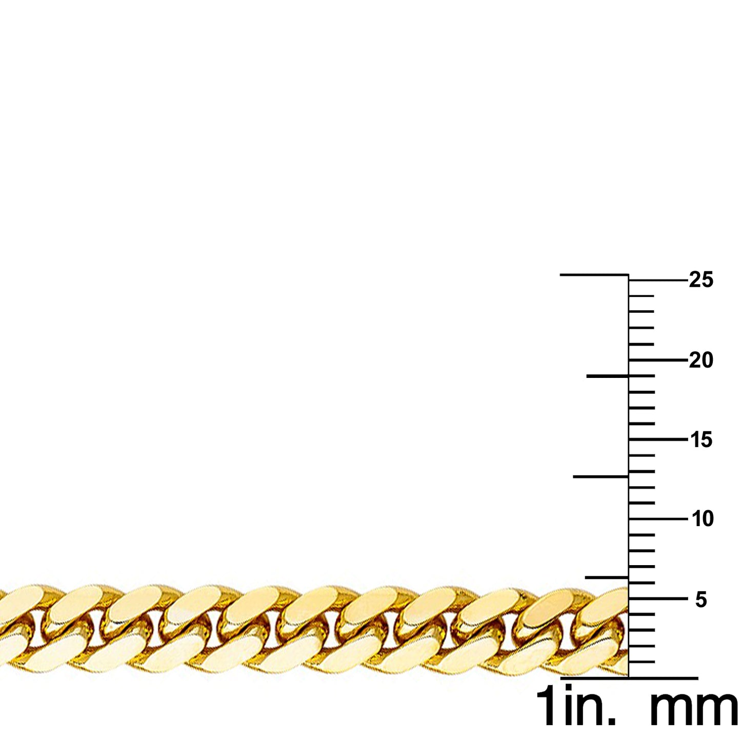 14k Yellow Gold 5.9mm Wide Miami Cuban Men's Chain Bracelet (8.5")