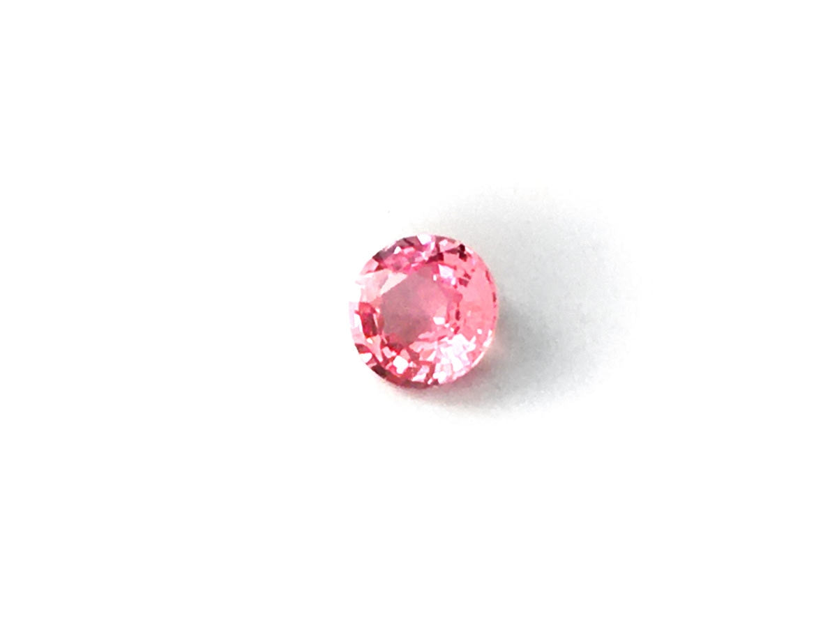 Natural Round-shape 0.71 carat Pink-Orange Padparadsha Sapphire - AIGS Certified