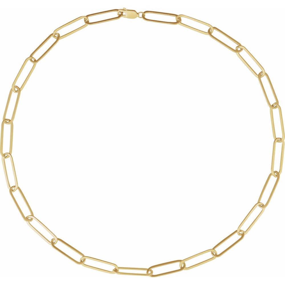 14K Yellow Gold 6.2 mm Paperclip-Style Chain