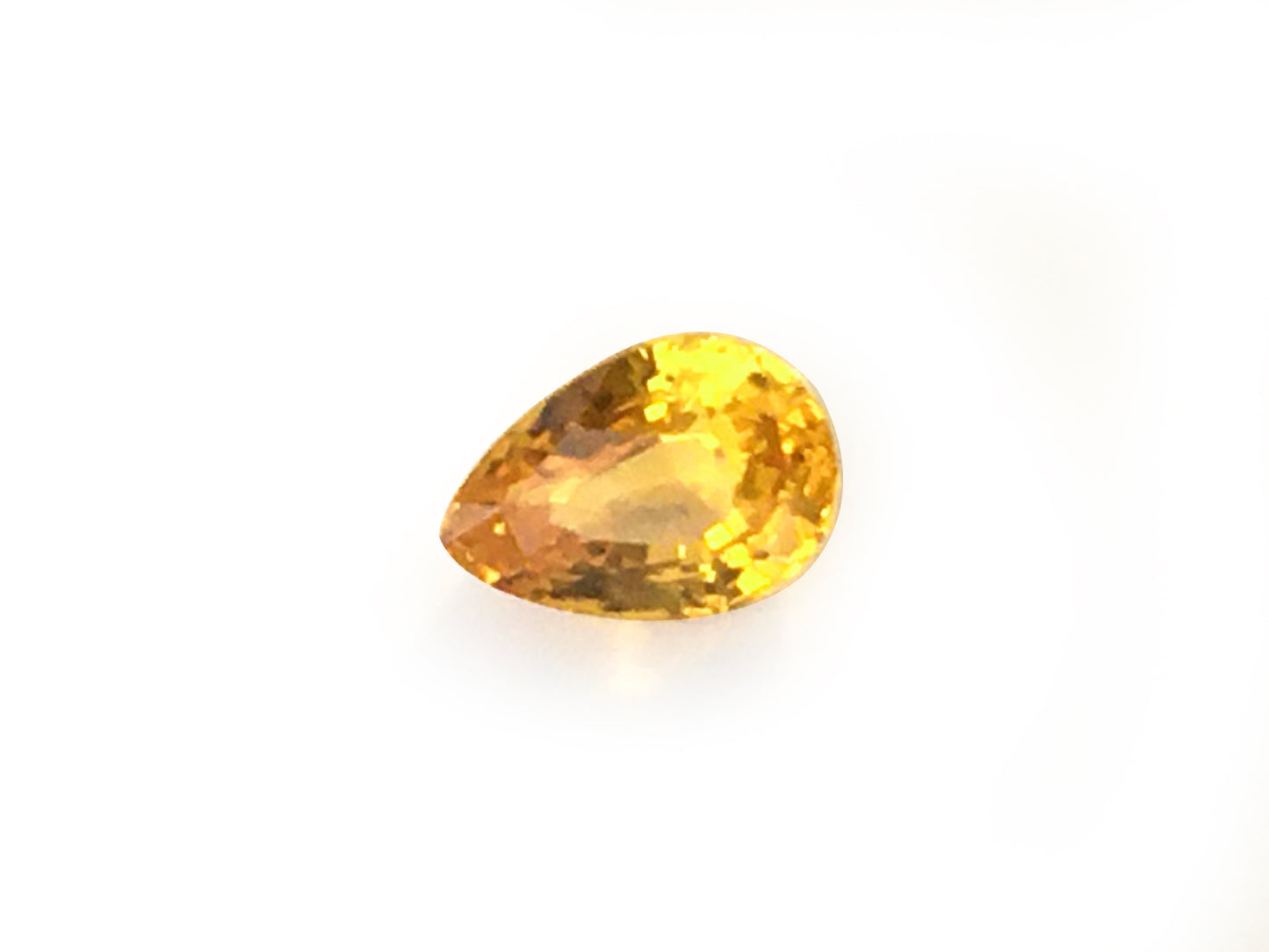 Natural Pear-shape 2.54 carat Yellow-Orange Sapphire - GIA Certified