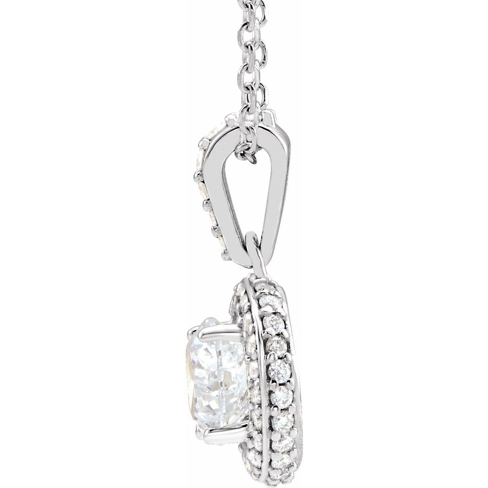 14k White Gold 3/8 CTW Natural Diamond 18" Necklace