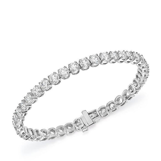 14k White Gold 5.2ct Lab-created White Diamond 7-inch Tennis Bracelet
