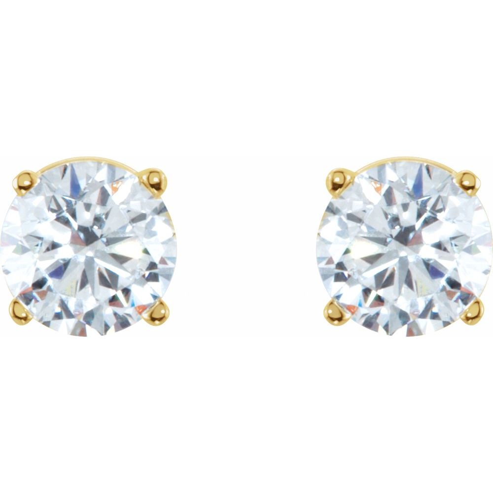 14k Yellow Gold 2 CTW Natural Diamond Stud Earrings