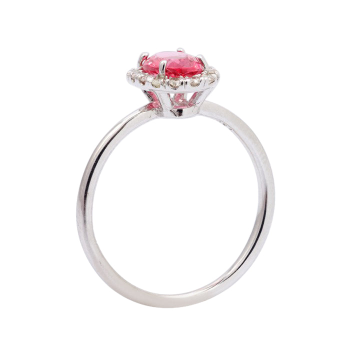 18k White Gold 1.26ct TGW Spinel and Diamond One-of-a-Kind Ring