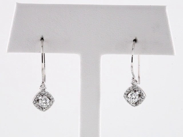 14k White Gold 5/8 CTW Natural Diamond Earrings