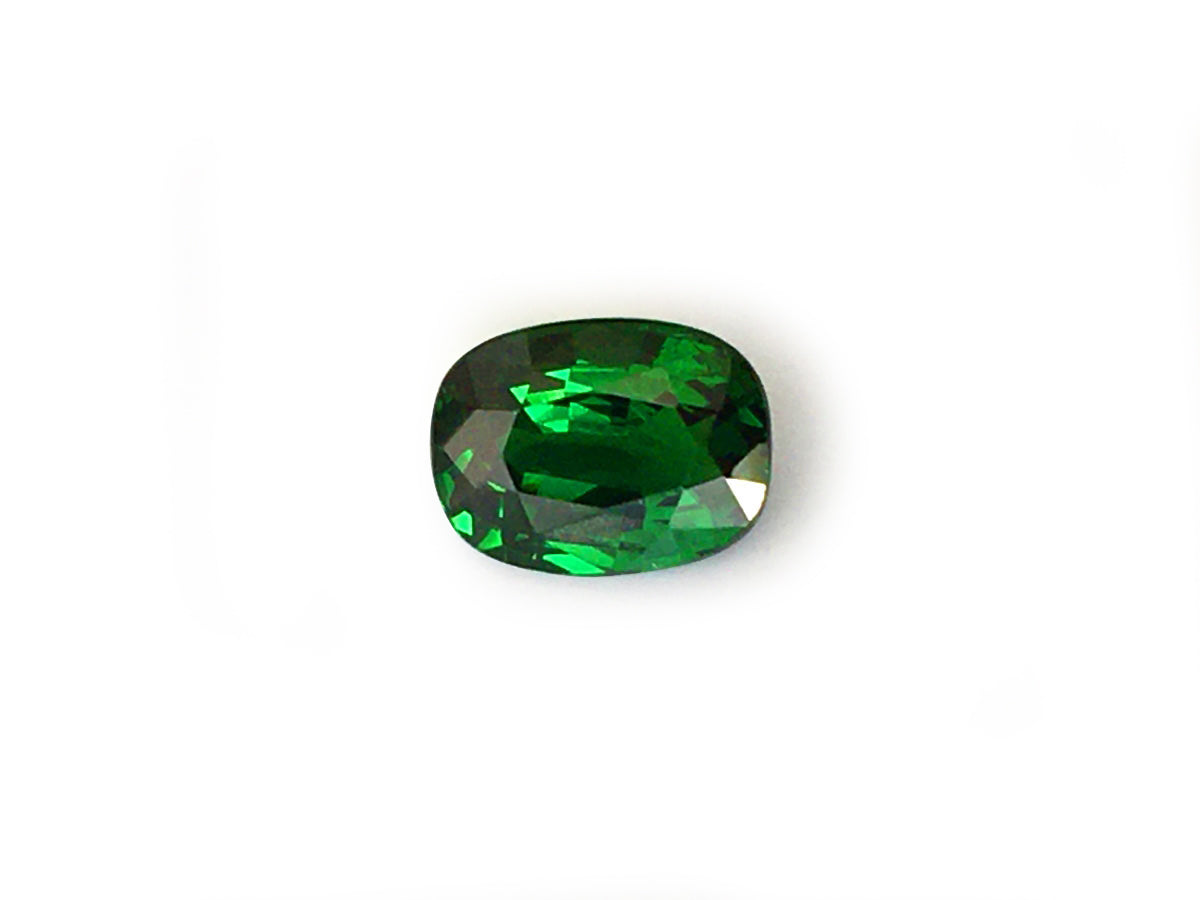 Natural Cushion-shape 1.5 carat Green Tsavorite