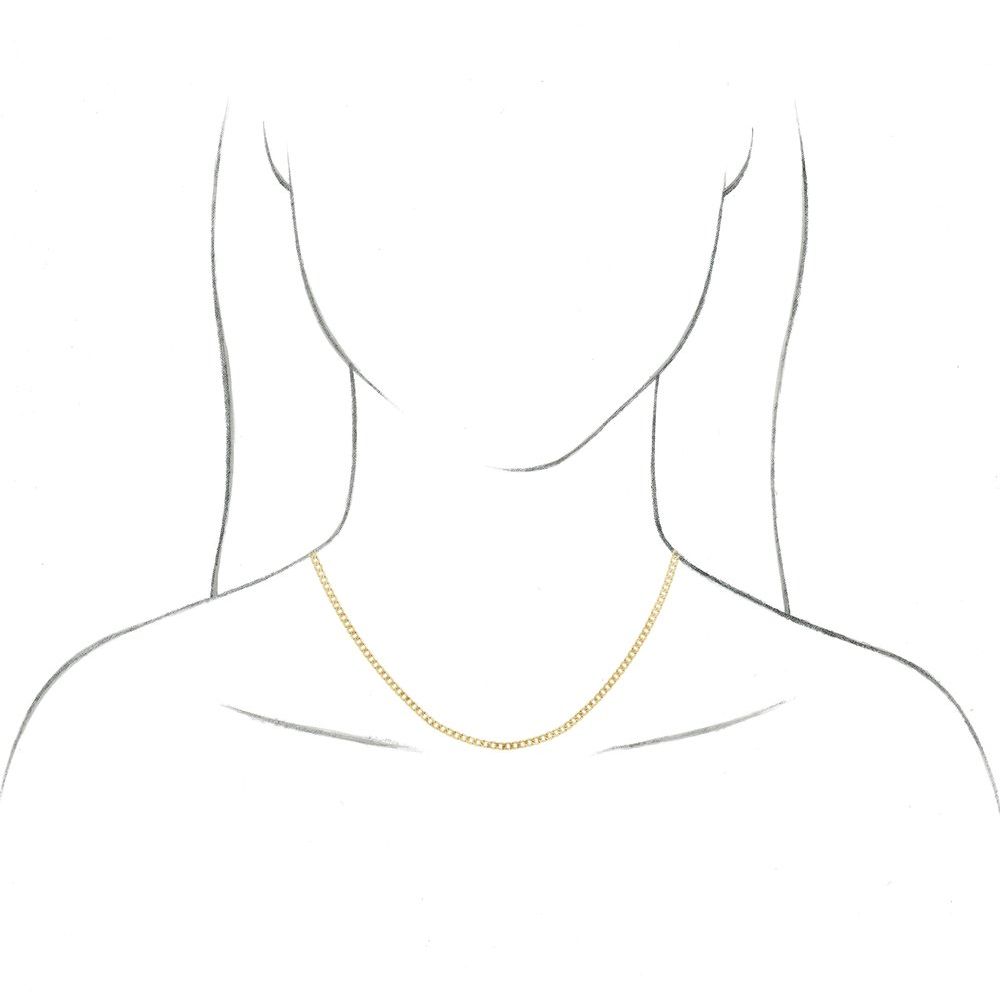 14K Yellow Gold 3 mm Curb Chain