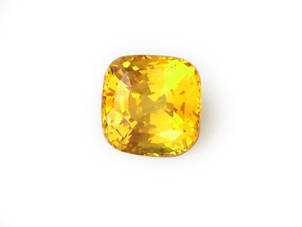 Natural Cushion-shape 17.48 carat Yellow Sapphire - AGL Certified